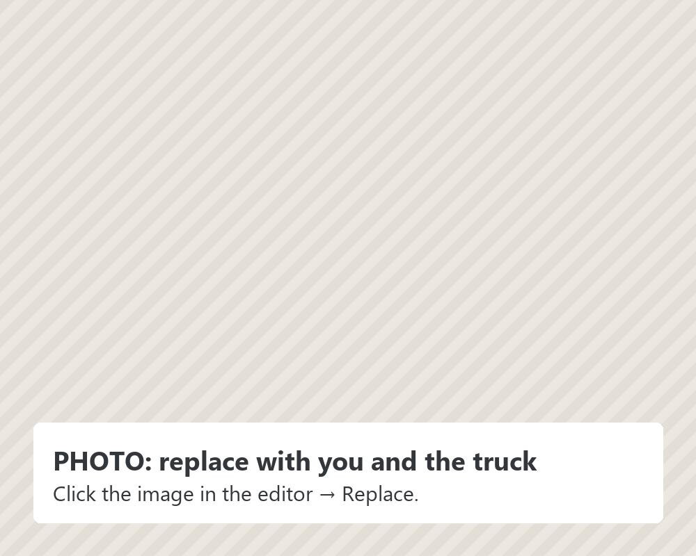 The Rescue Bins truck with a roll-off dumpster